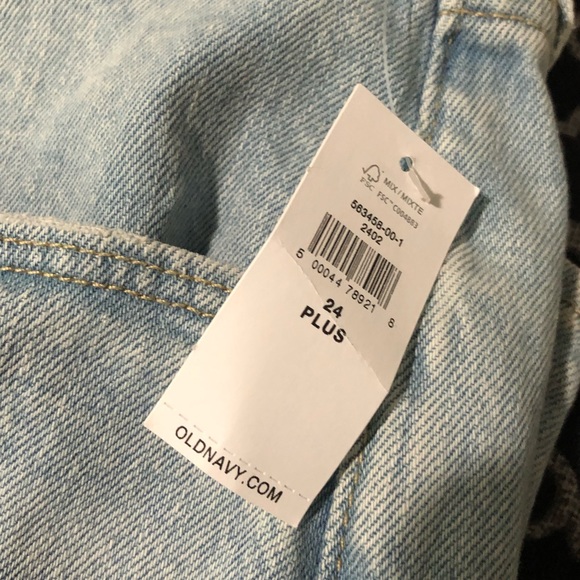 Old Navy Womens Boyfriend High Rise Denim Light Blue Distressed MoM Jeans Sz 24 - Picture 2 of 8